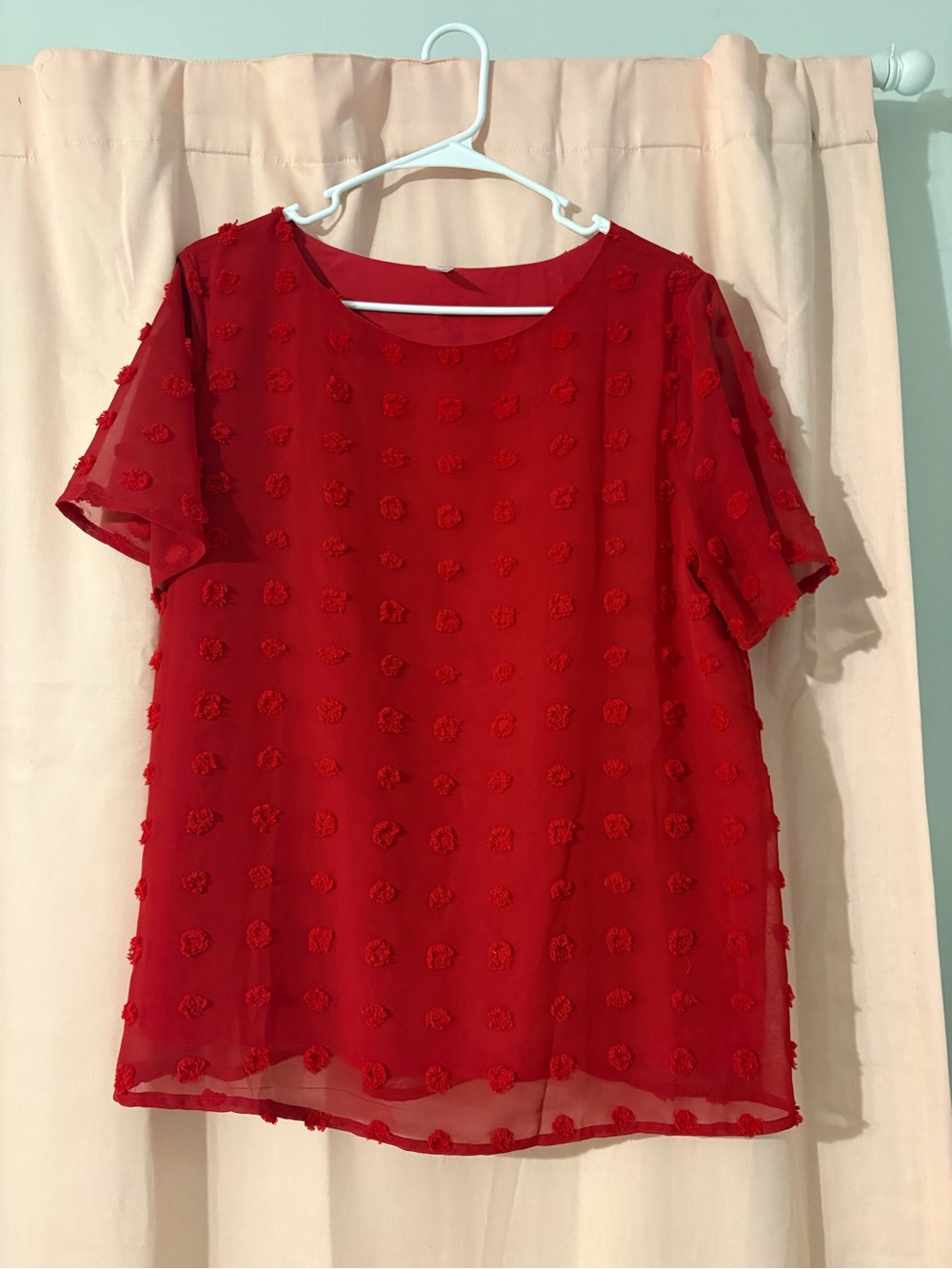 Boutique style polka dot top